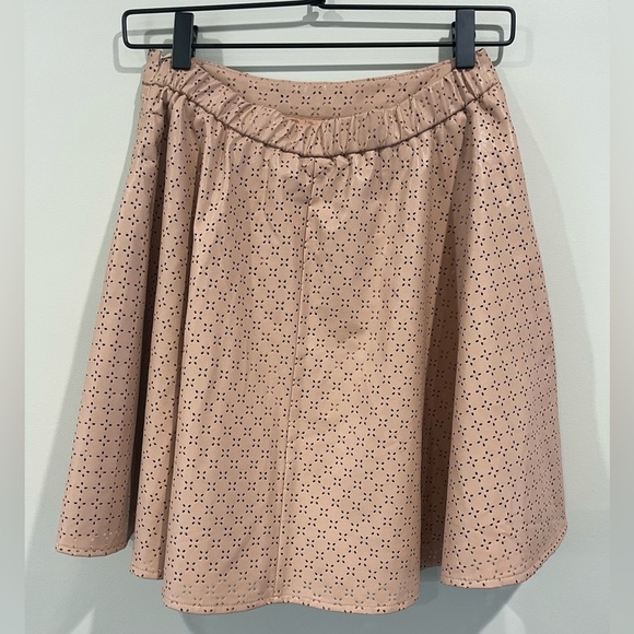 NWT•Anthropologie•Sunday Best Astral Swing Skirt Vegan Leather•Size 4 - Picture 3 of 7